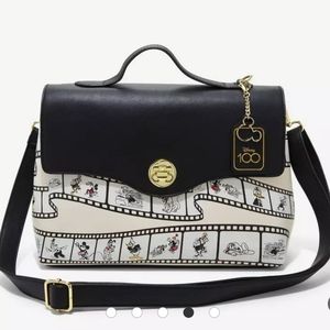 Disney 100 Mickey & Friends Reel Satchel Bag W/ Adjustable Strap! New!